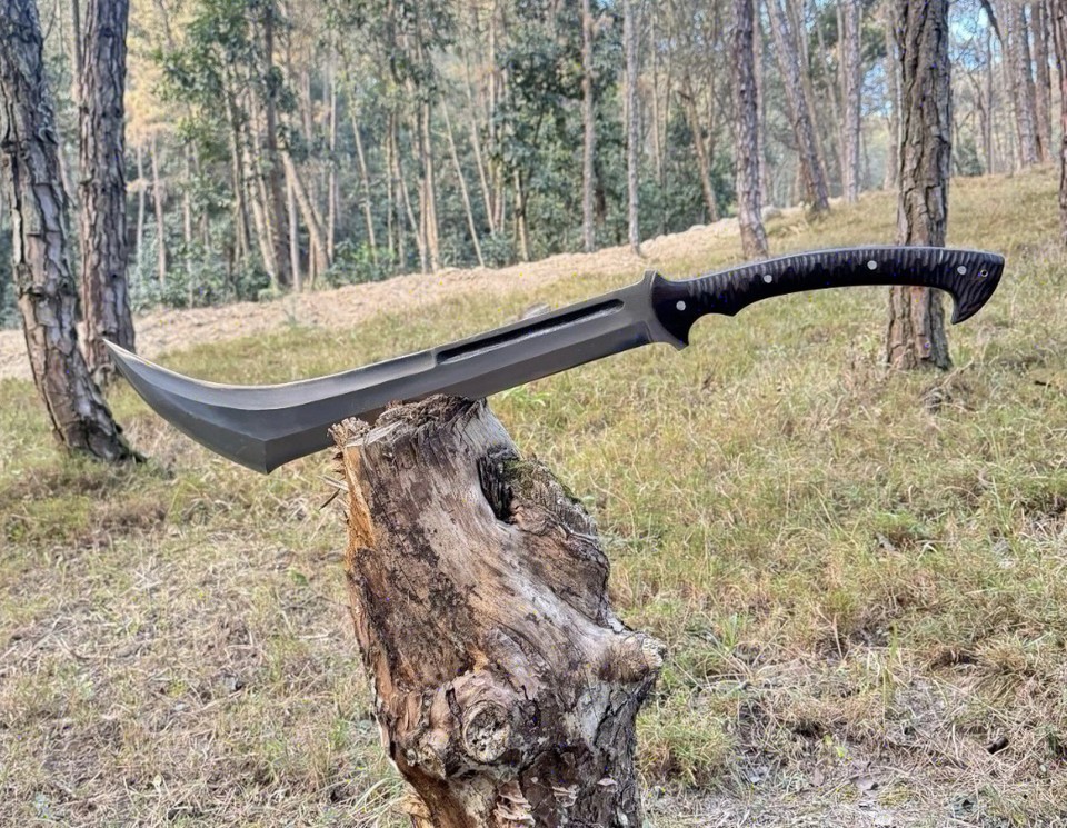 Survival Jungle Machete Sword Handmade Carbon Steel Blade |Hunting Sword Camping