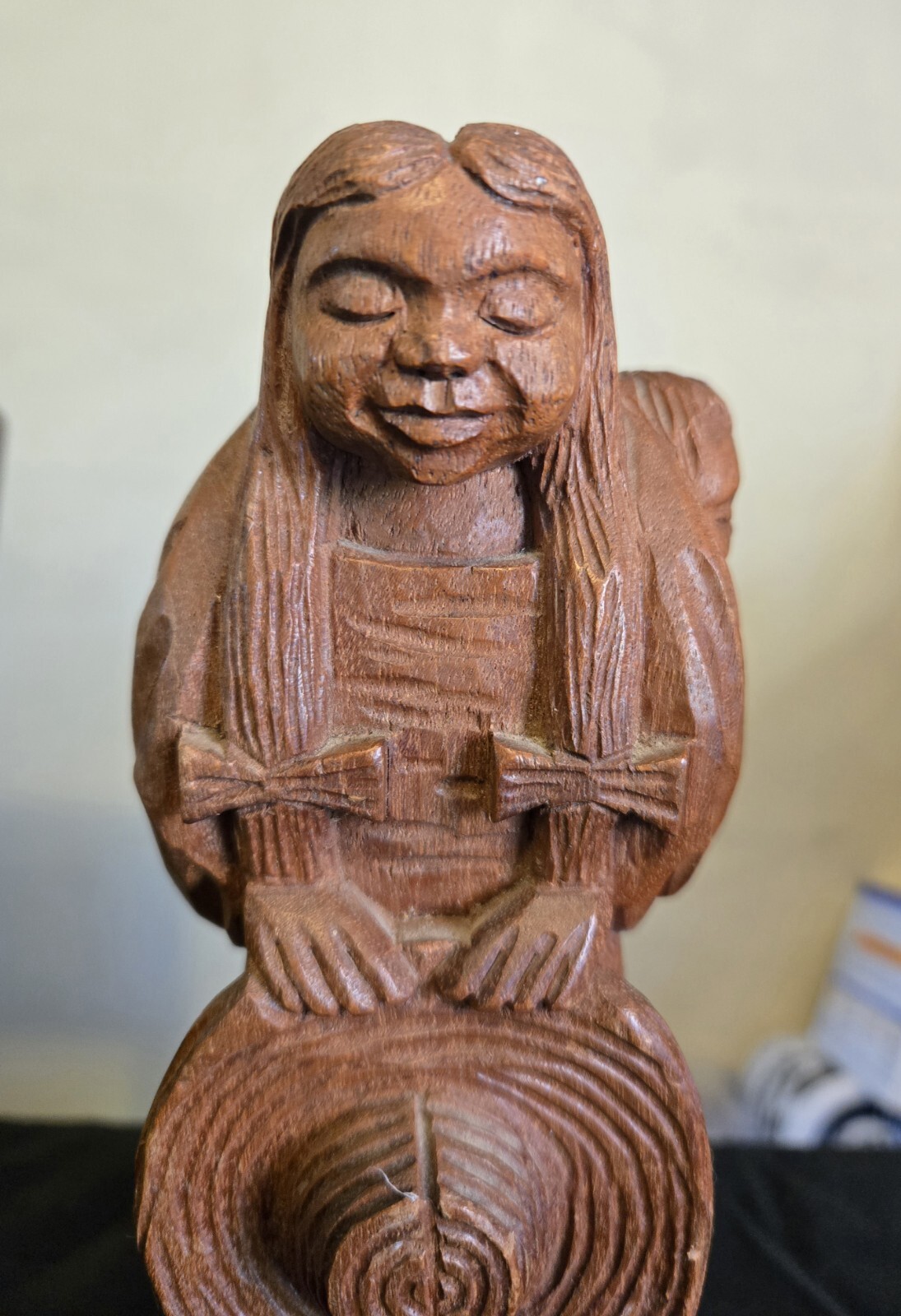 Jose Pinal Hand Carved Wood Mother Child Baby Sculpture Signed Mexican Art 9"