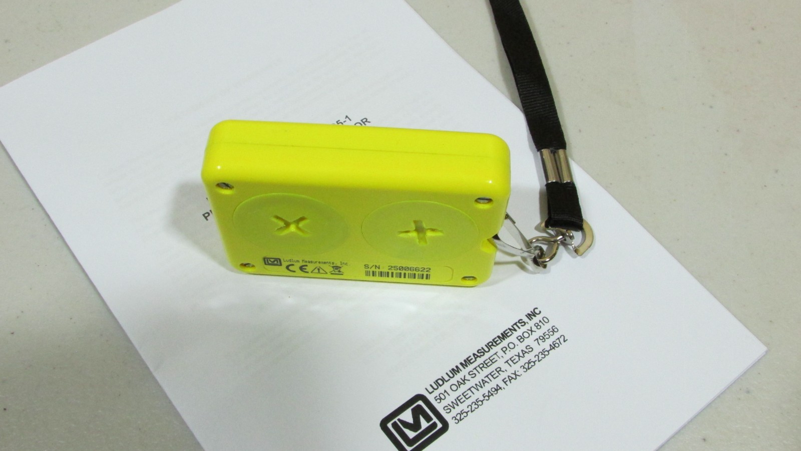 Ludlum Model 25 Personal Radiation Monitor Geiger Counter Detector Dosimeter