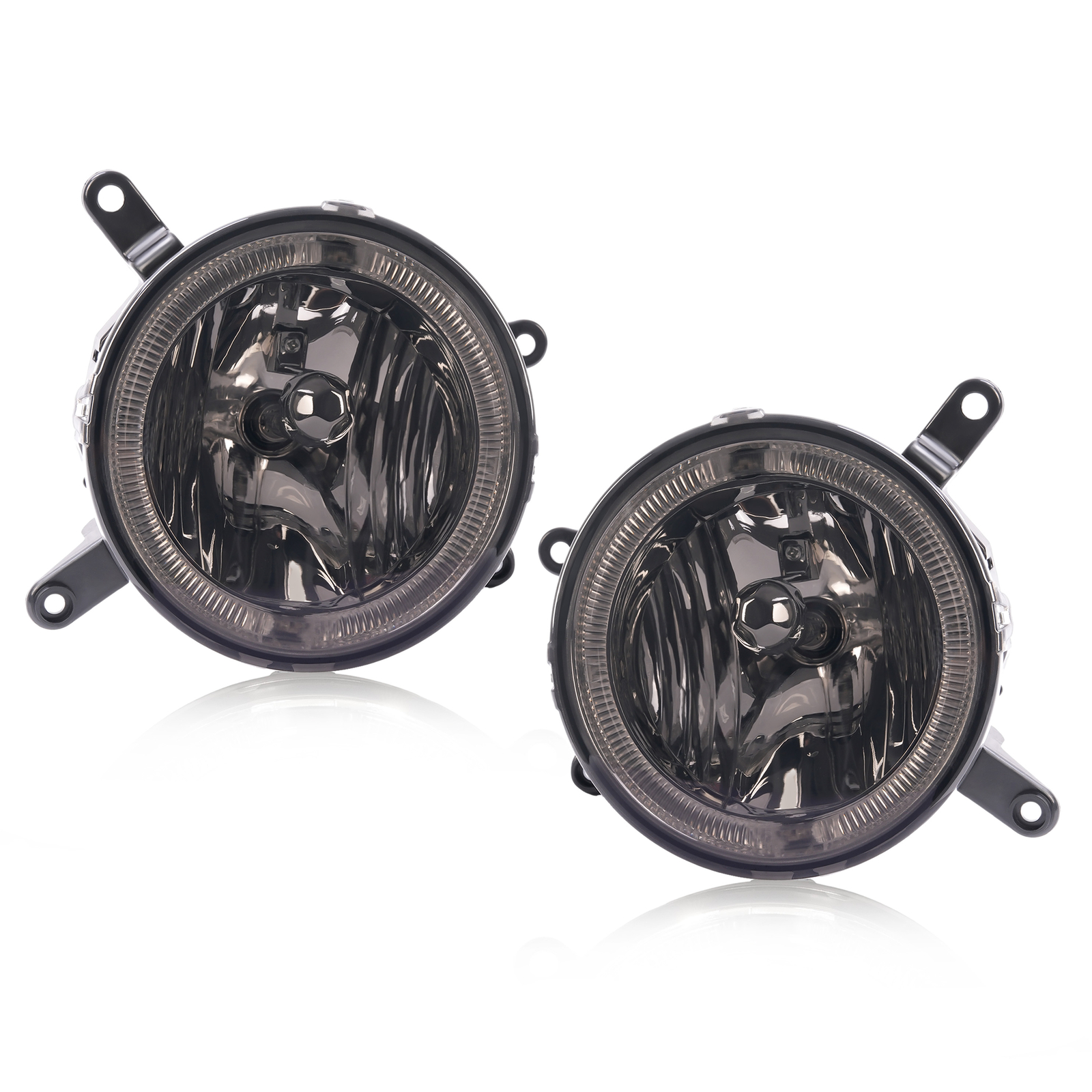 Fog Lights LED Halo Running Light Smoke Lens For Ford Mustang GT 2005-2009 RH&LH