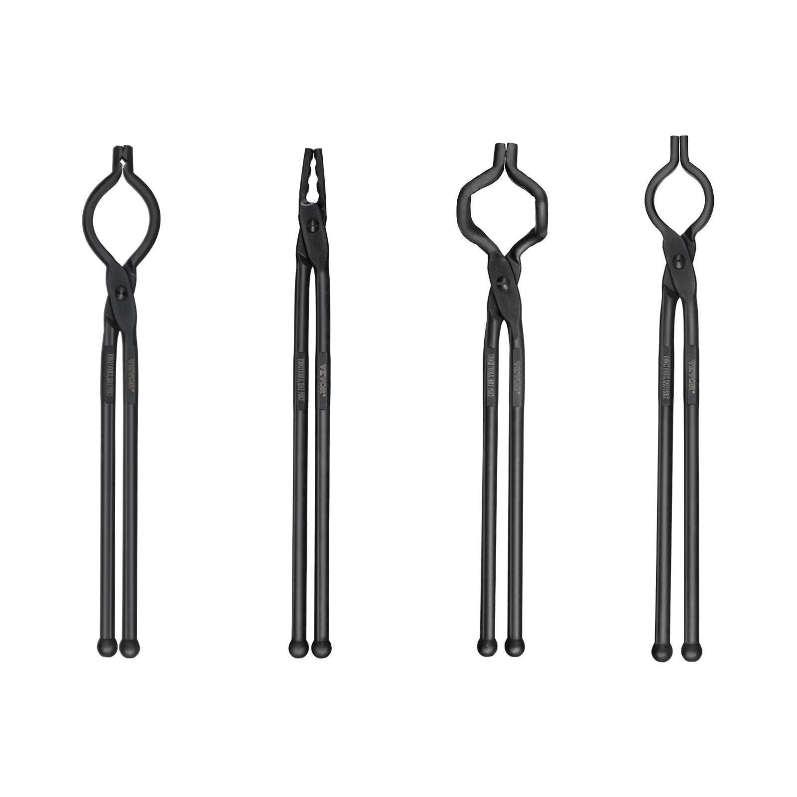 VEVOR Blacksmith Tongs 18” 4 PCS V-Bit Bolt Wolf Jaw Z V-Bit Gripping Tongs