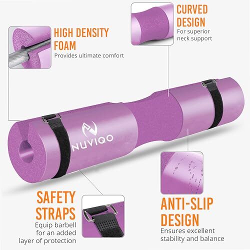 Cushioned Barbell Pad for Lunges and Hip Thrusts - Protects Assorted Colors