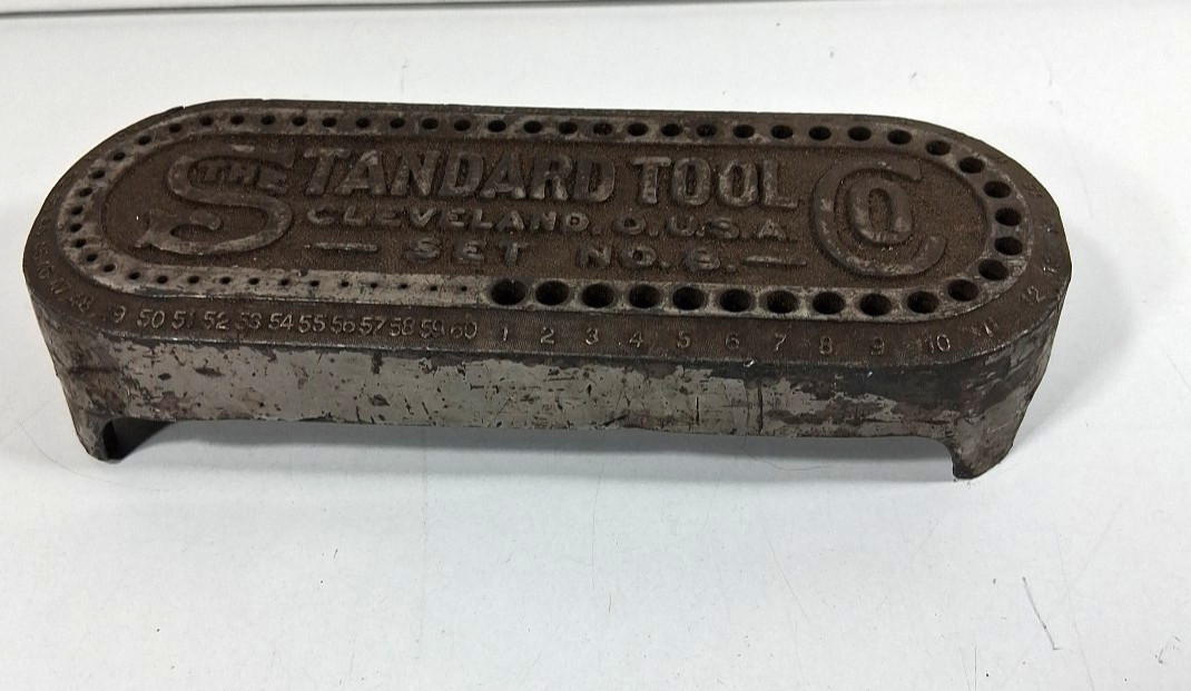 Vintage Standard Tool Co. Cleveland OH USA Set No. 8 Drill Bit Holder