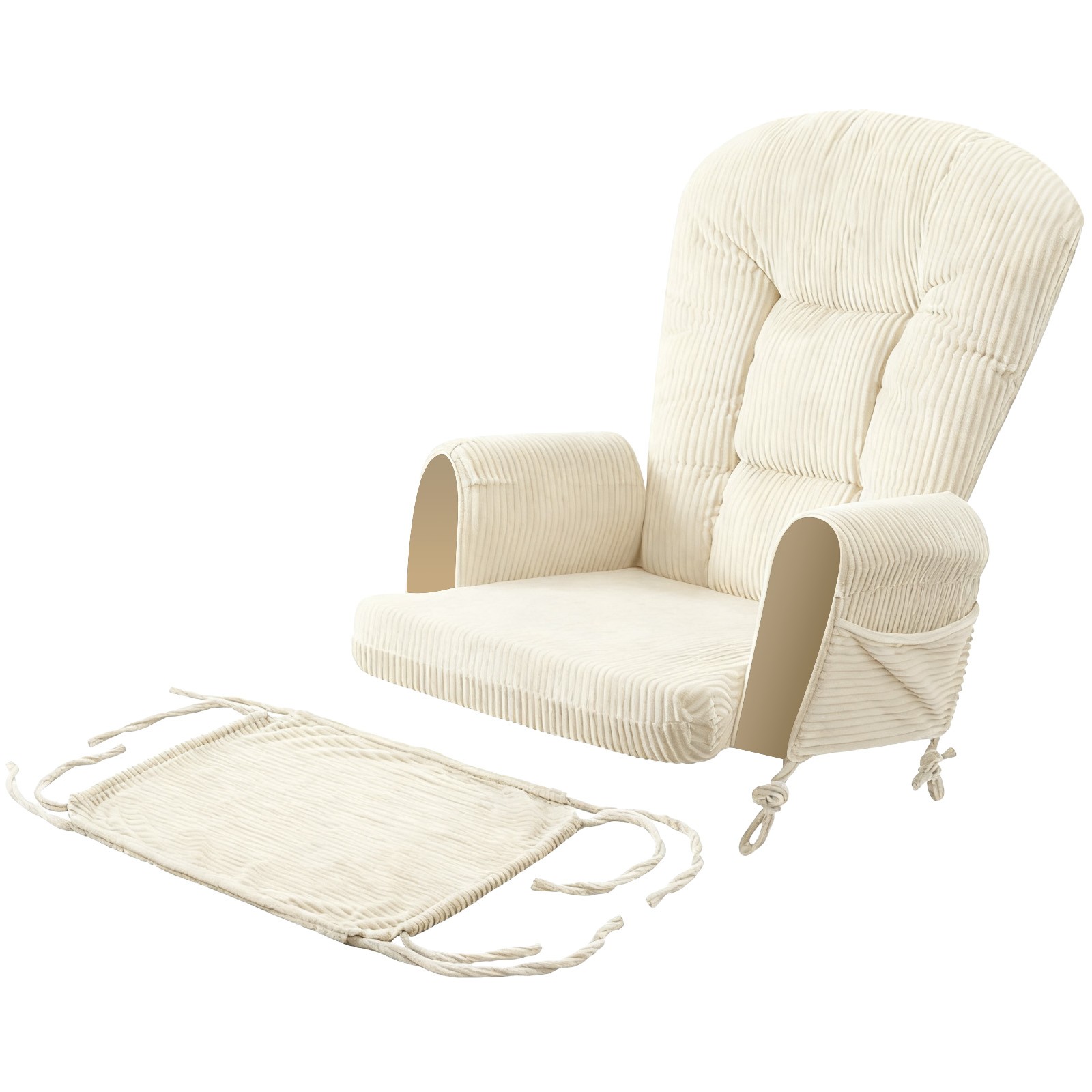 5 in 1 Glider Rocker Replacement Cushions Set Thickened Fleece Rocking Chair Pad