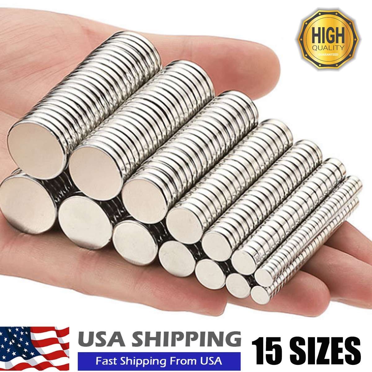 Lot Neodymium Magnets N52 Disc Round Super Strong Rare Earth Small Large Magnet