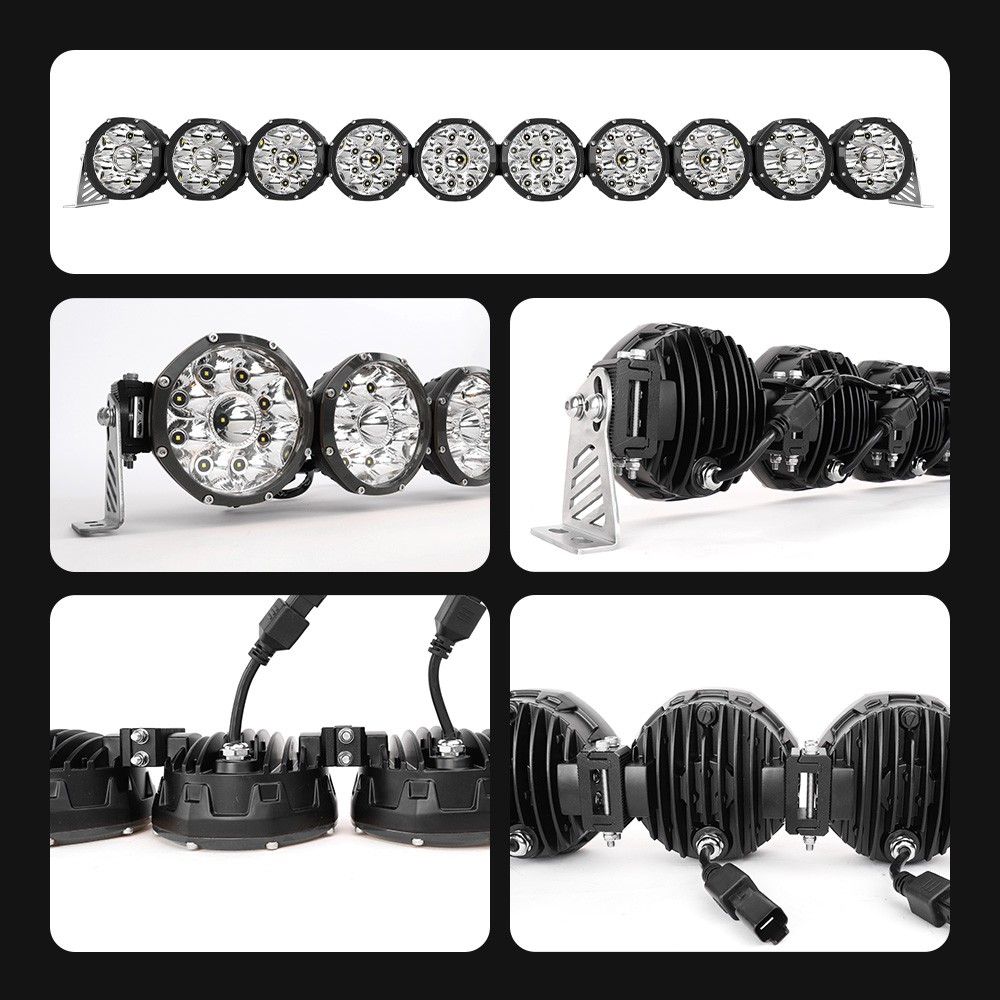 Ultra-bright 42" 8 XL Linkable LED Universal Light Bar Pod SUV ATV 4X4 UTV Truck
