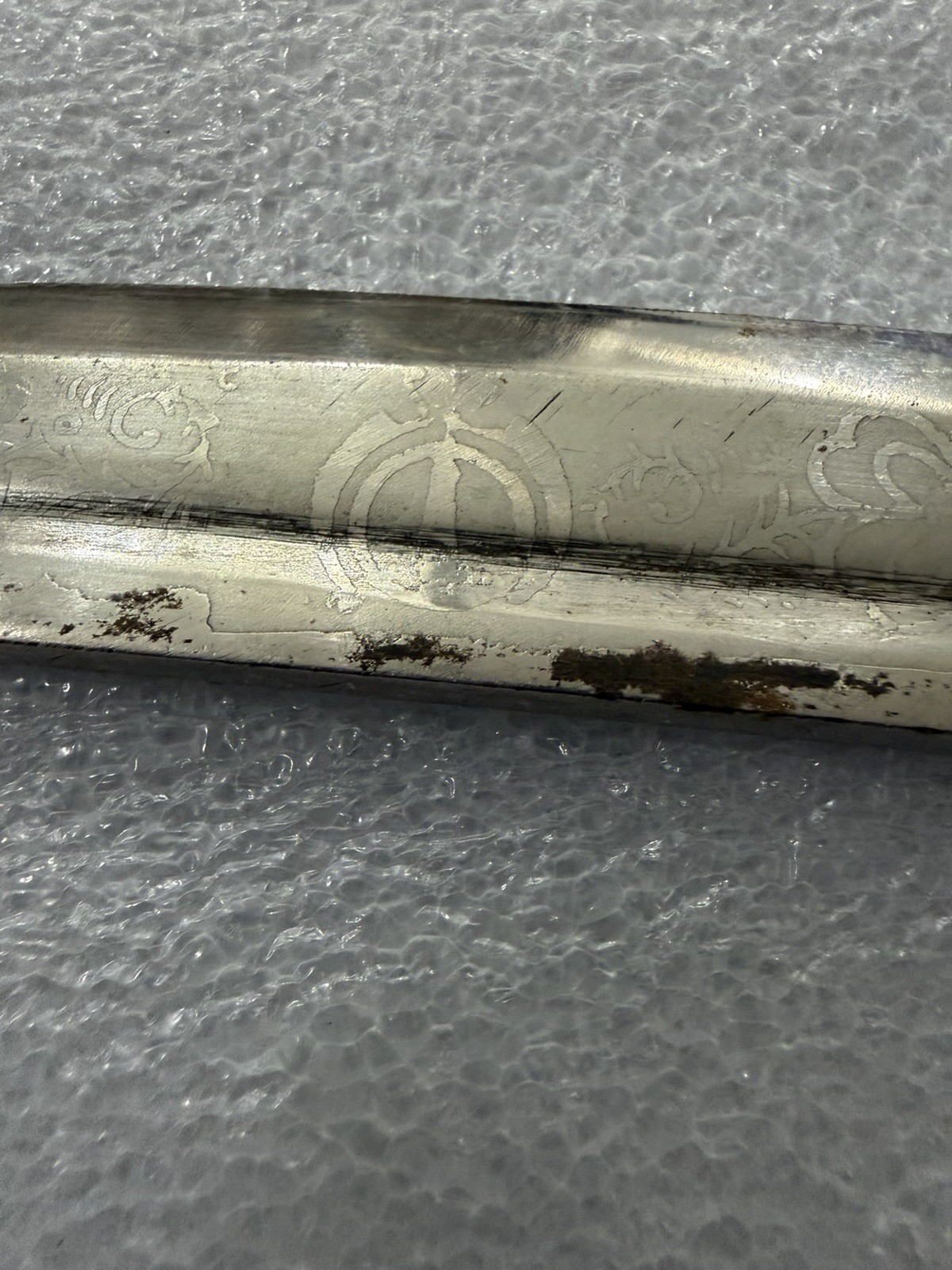 Decorative Indian Saber Sword Khanda Sikh Symbol w Scabbard 34”