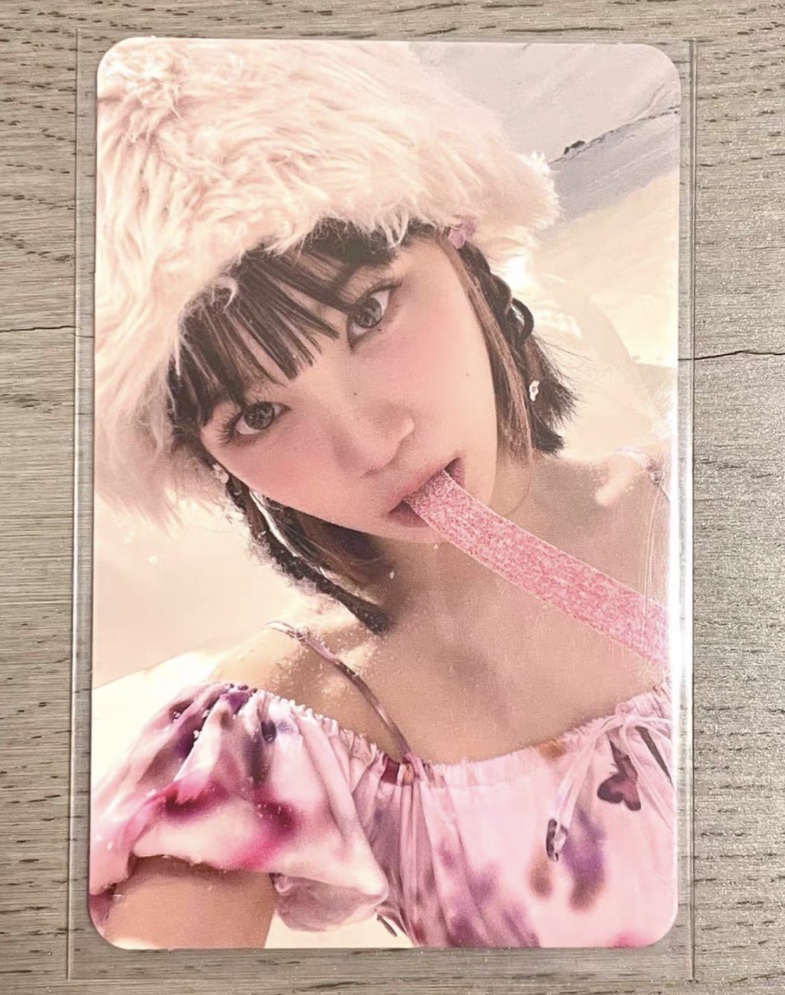 Lesserafim Antifragile Official Chaewon Photocard Frozen Aquamarine Ver Candy