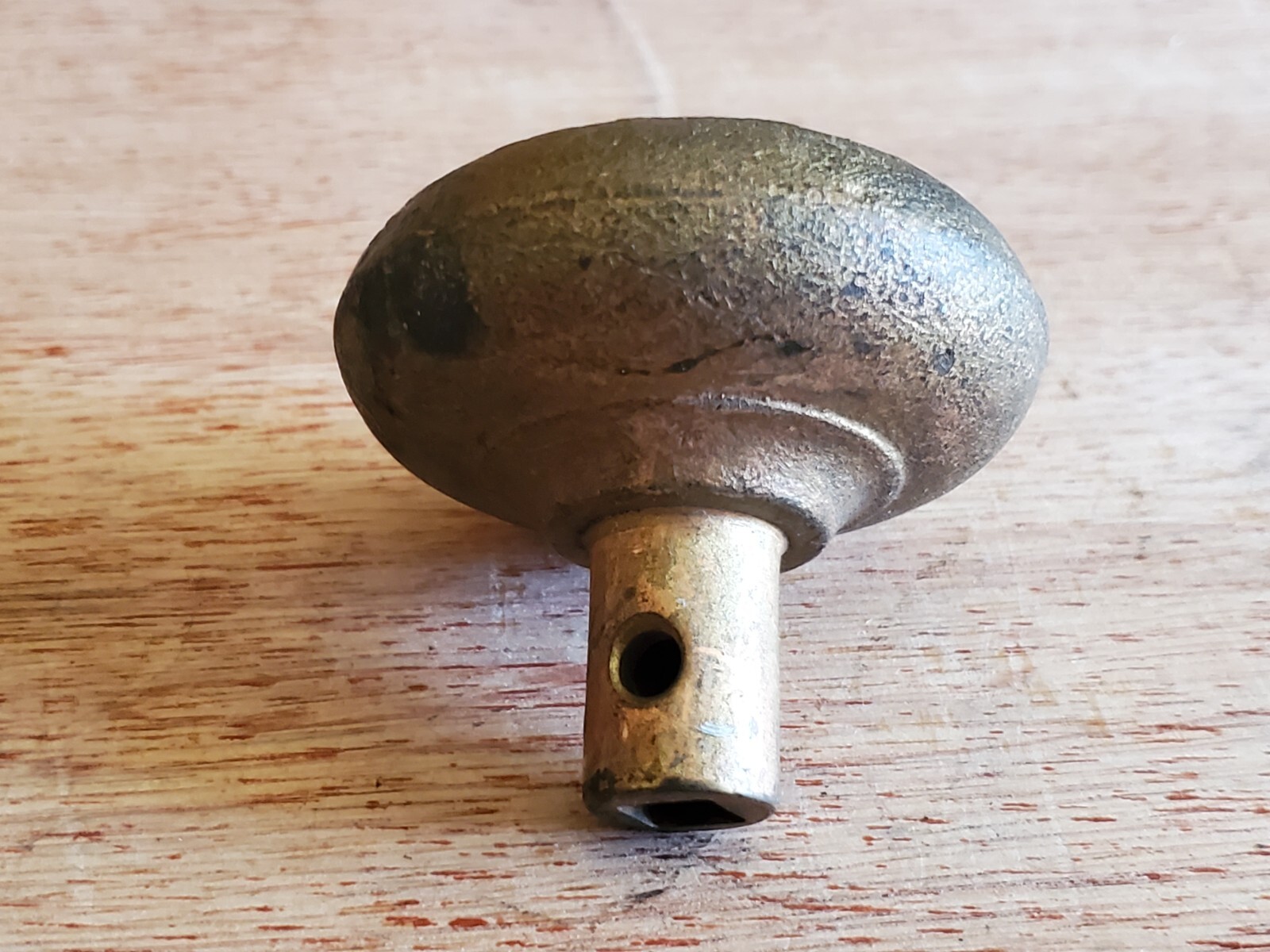 Doorknob Ornate Flower Floral Design Brass Tone Metal Vtg Antique Replacement