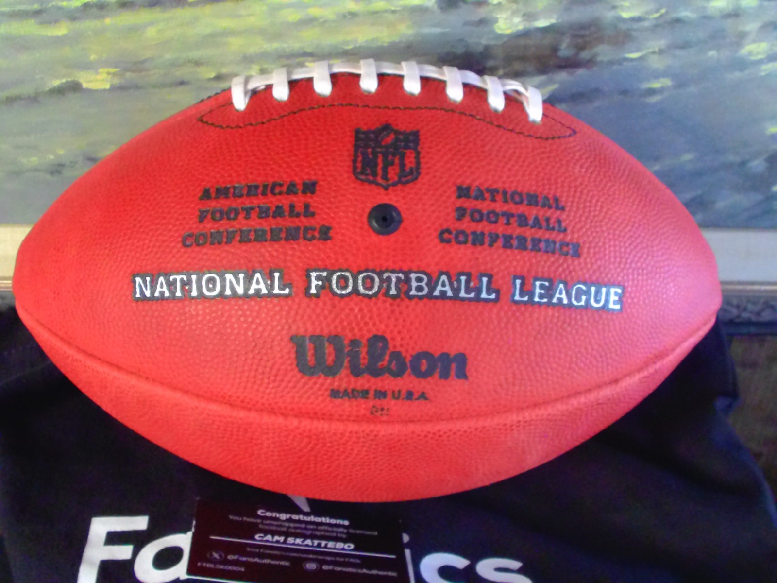 Cam Skattebo New York Giants Autographed Duke Full Color Football-FANATICS