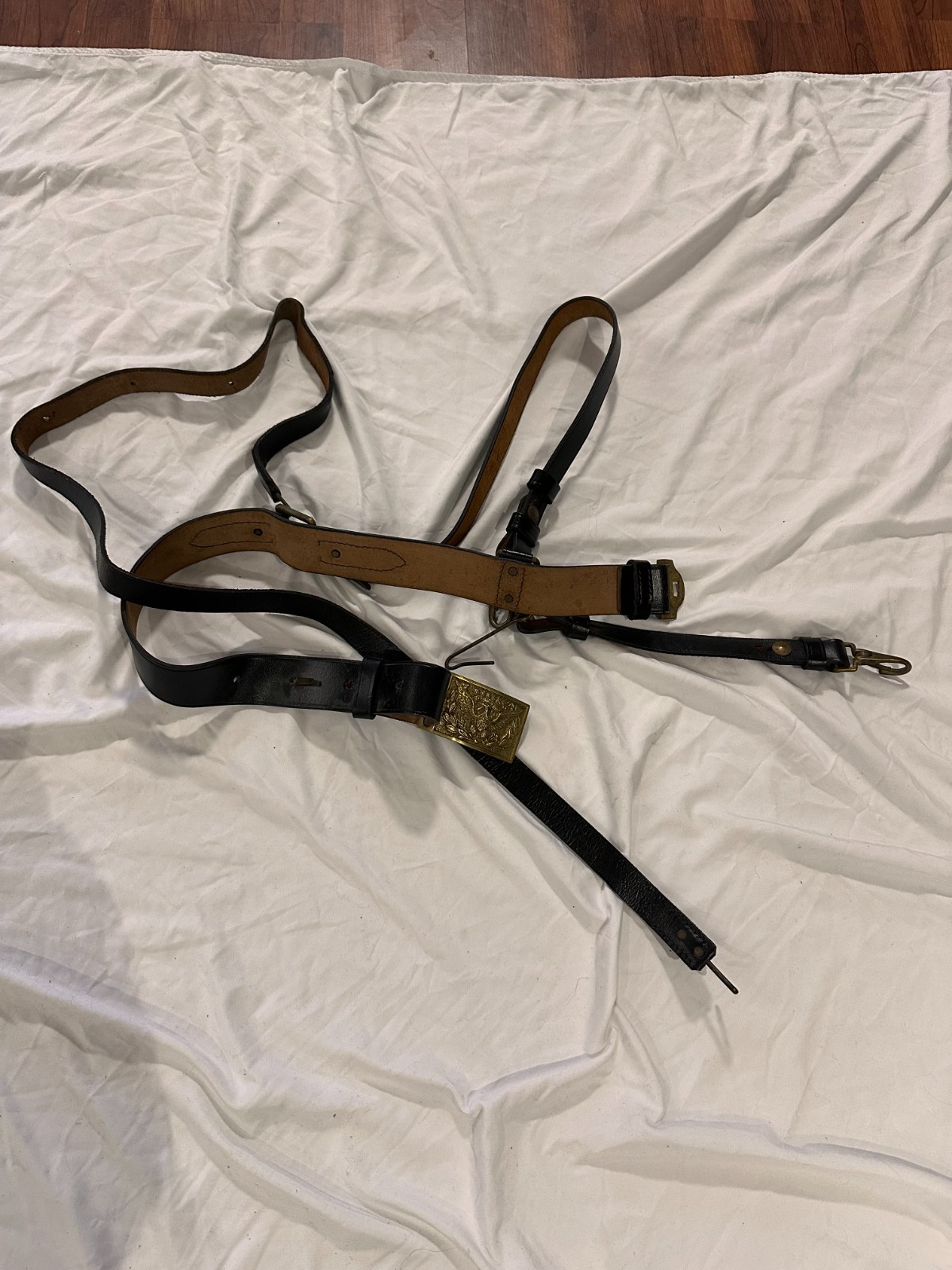 Civil War Reenactment Jacket, Pants, 2 Shirts, and leather Suspenders