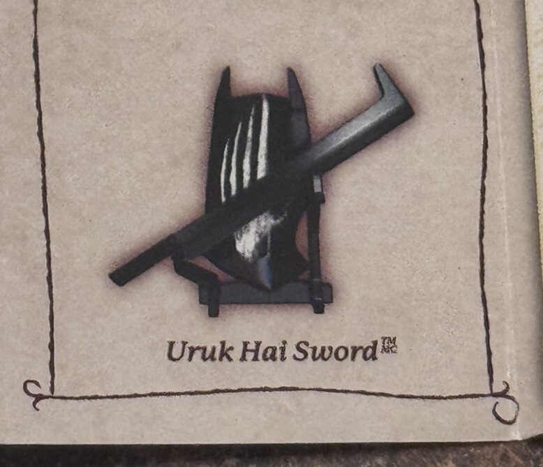 2x Miniverse Lord Of The Rings Uruk Hai Sword & White Knives Resin Mini Verse