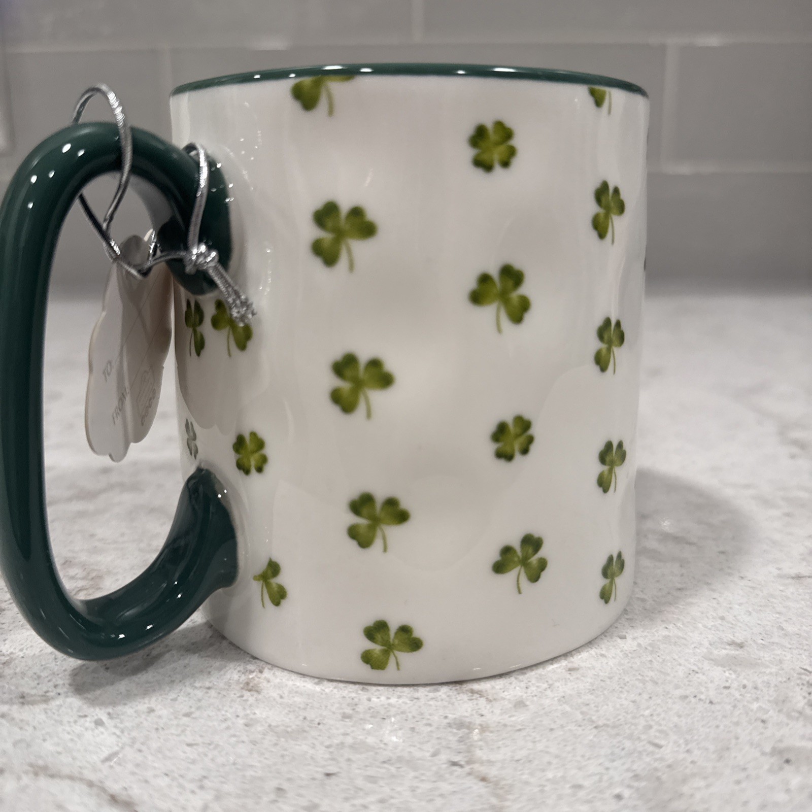 Clovers & Shamrocks 16oz GREEN 10 Strawberry St BELLA Mug St. Patrick’s Irish