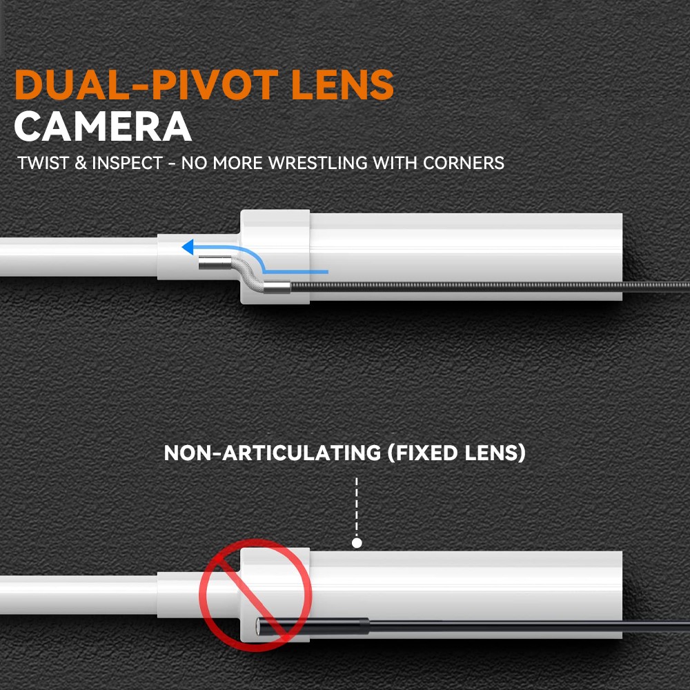 BestPrice! 2-Way 360° Endoscope W/Light Industrial Articulating Borescope Camera