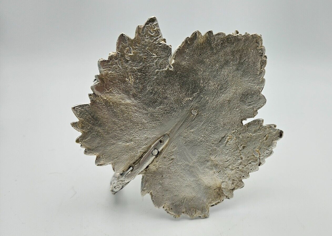 Antique sterling silver Hand-Made Stand w/Salt & Pepper Shakers & Salt Cellar