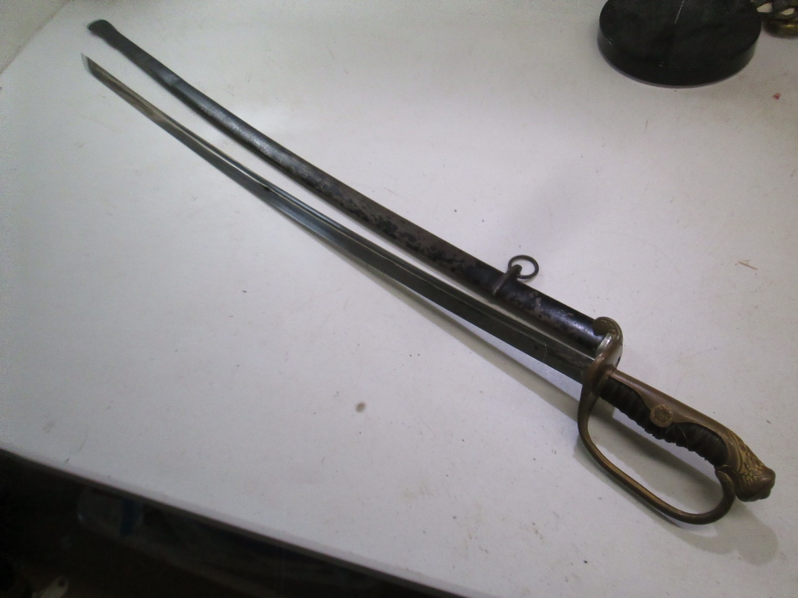 WWII JAPANESE POLICE OFFICERS PARADE SWORD MARKED TOKYO JAPAN SUYA WITH SCABBARD