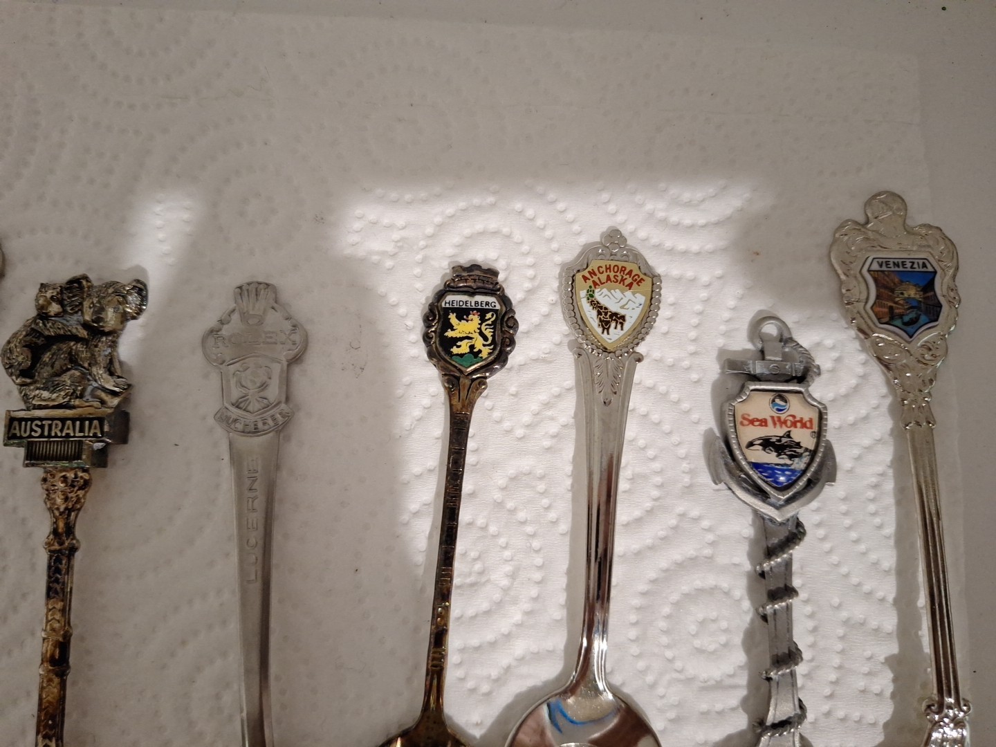 20 Souvenir Small Spoons, Vintage.