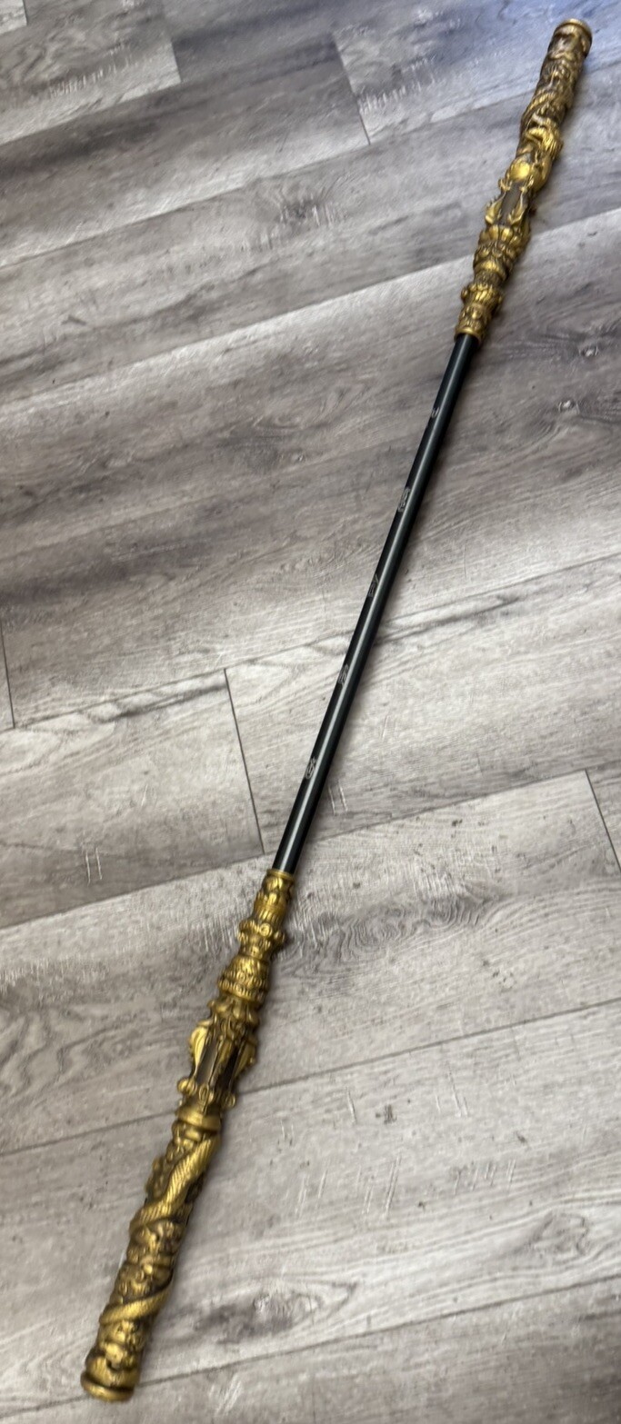 Monkey King Staff 53” Kungfu Gold Metal  Wushu Sticks 1:1