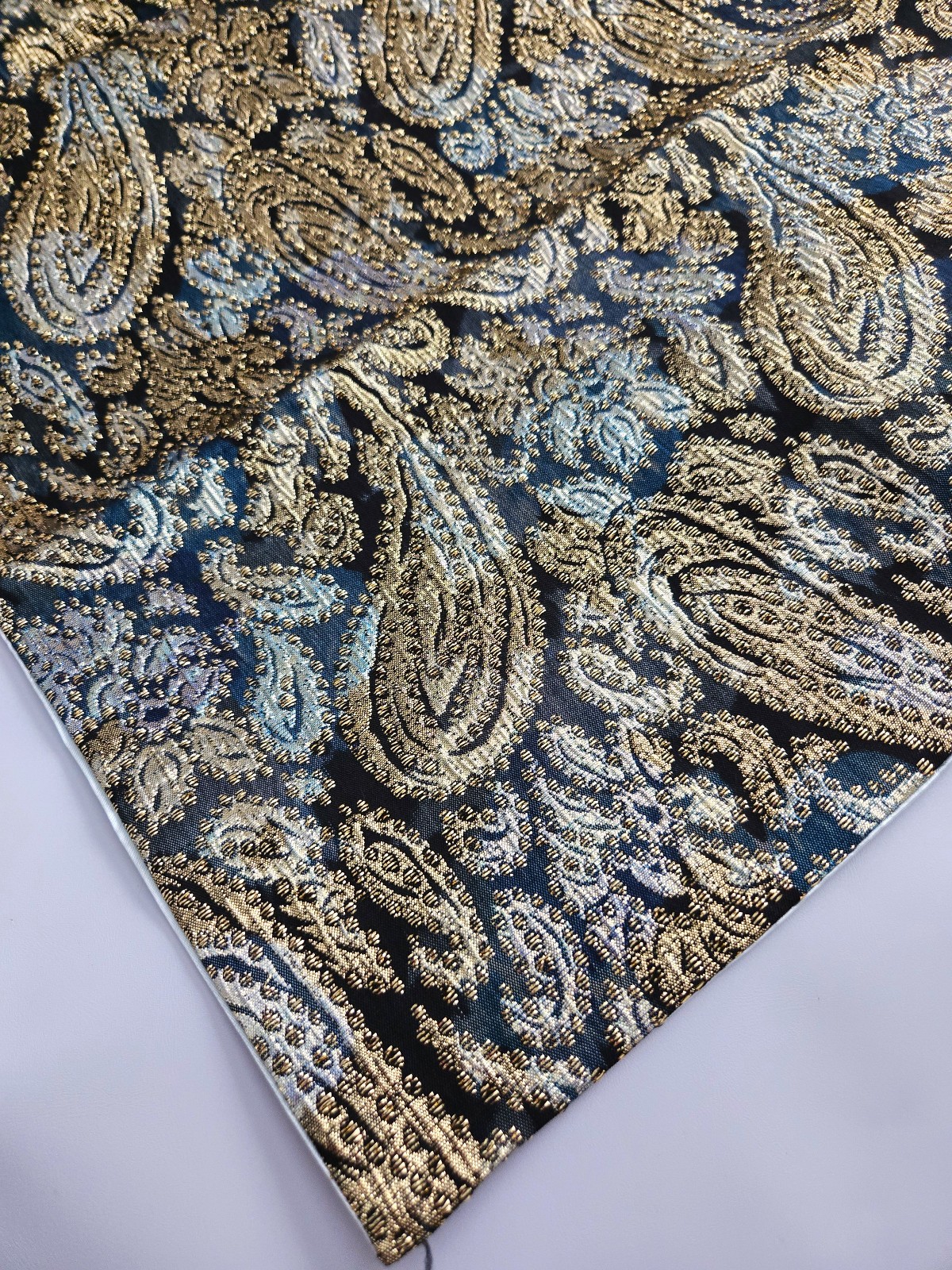 MODE MAKER Ben Goodman Evening Wrap Scarf Table Runner GOLD SILVER BLACK 70"x17"