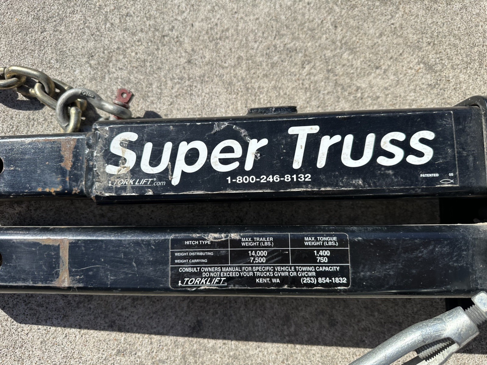 TorkLift SuperTruss Hitch Extension for SuperHitch Hitch Receivers Used