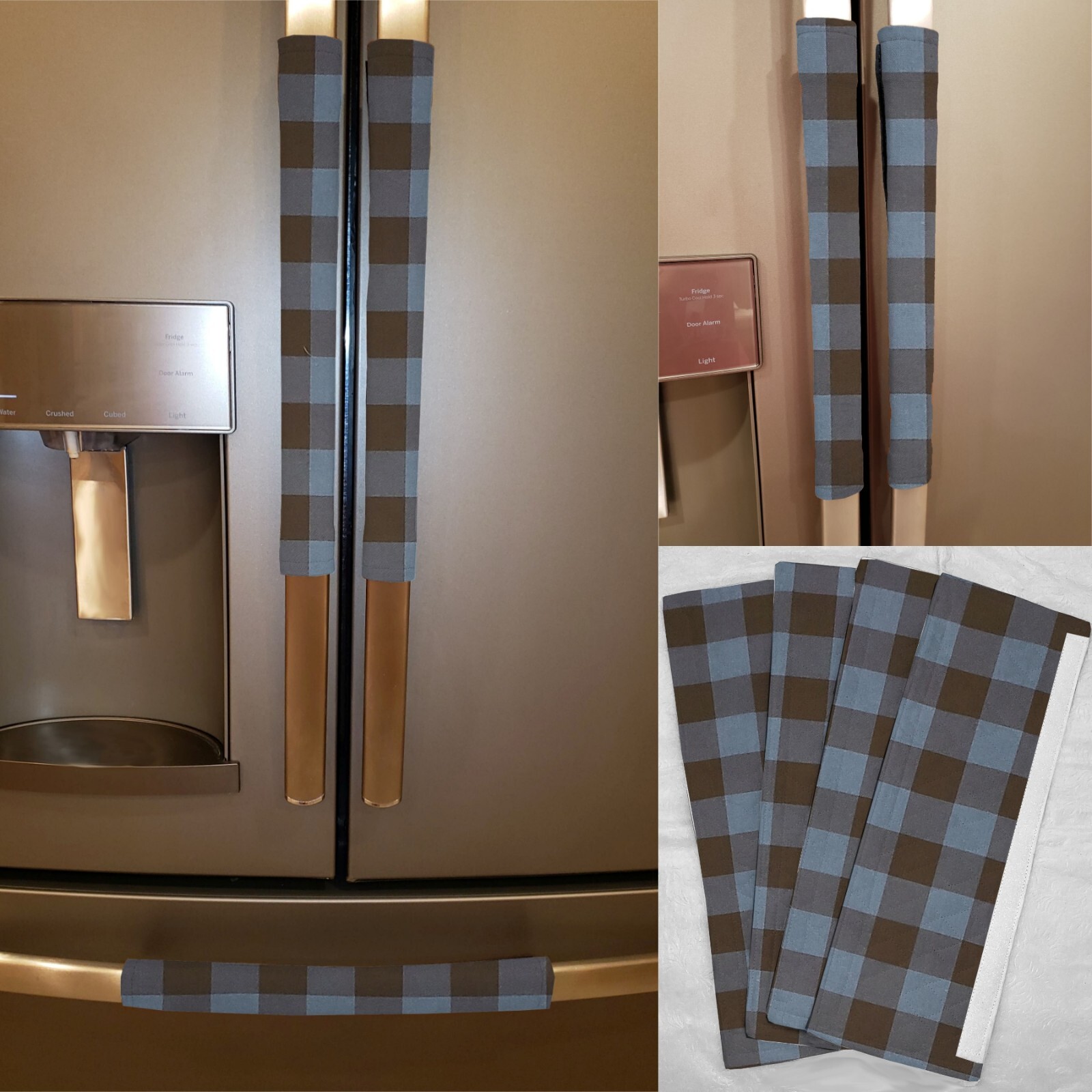 Buffalo Check Plaid Refrigerator Oven Dishwasher Handle Covers (6 Colors)