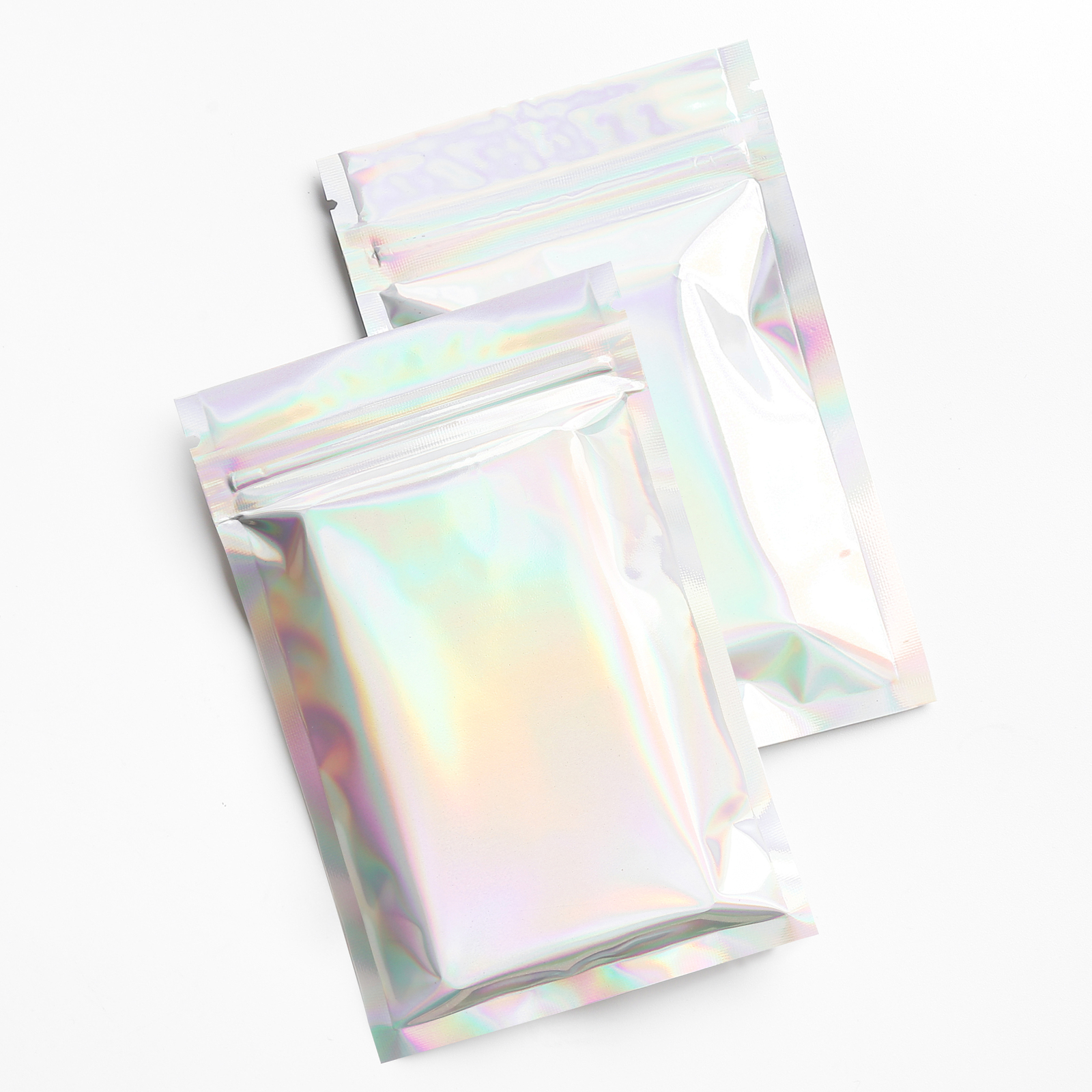 100 New Glossy Metallic Foil Mylar Resealable Bags in Different Colors and Sizes