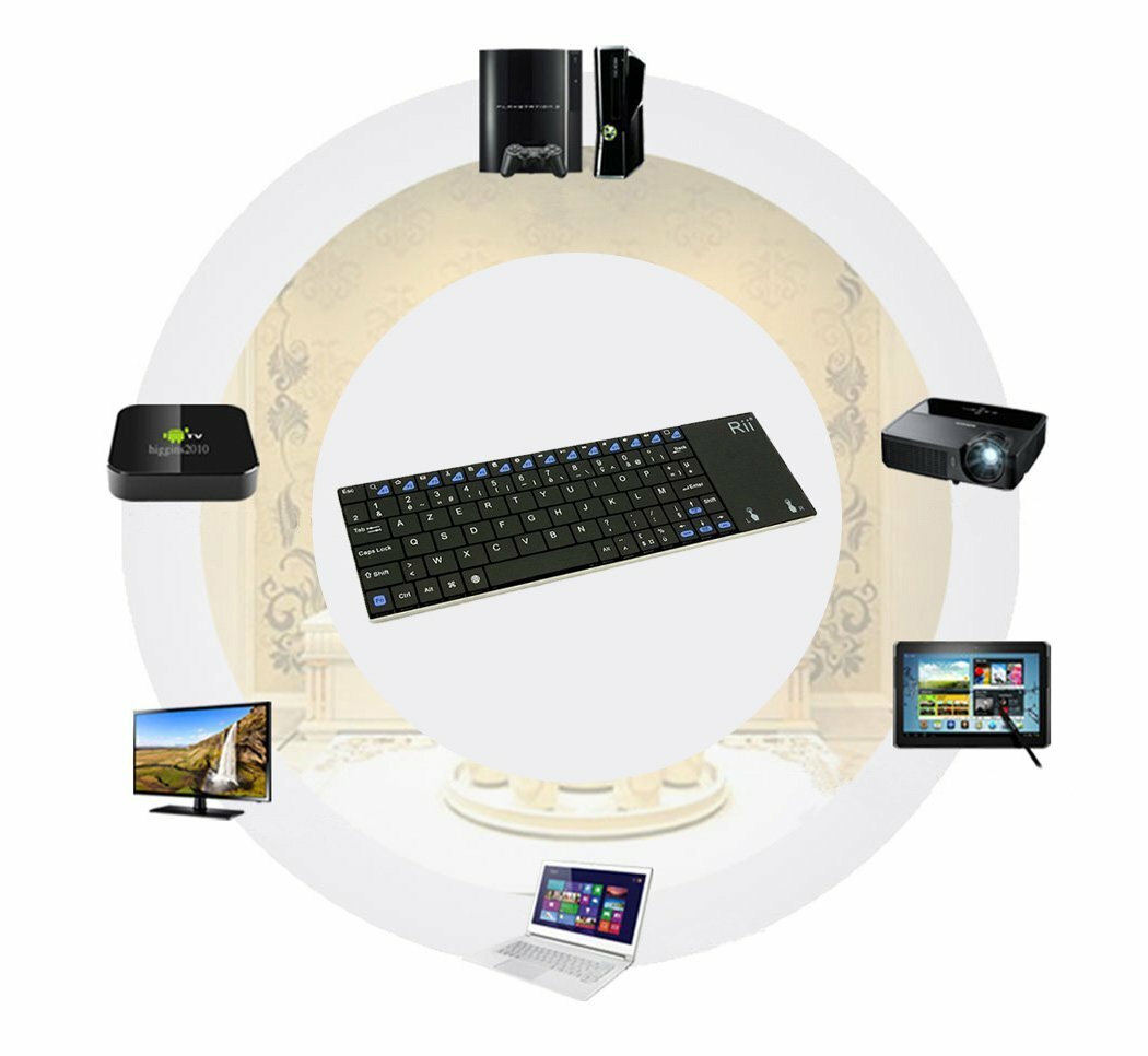 NEW Rii K12 Wireless UltraSlim Metal Keyboard withTouchpad