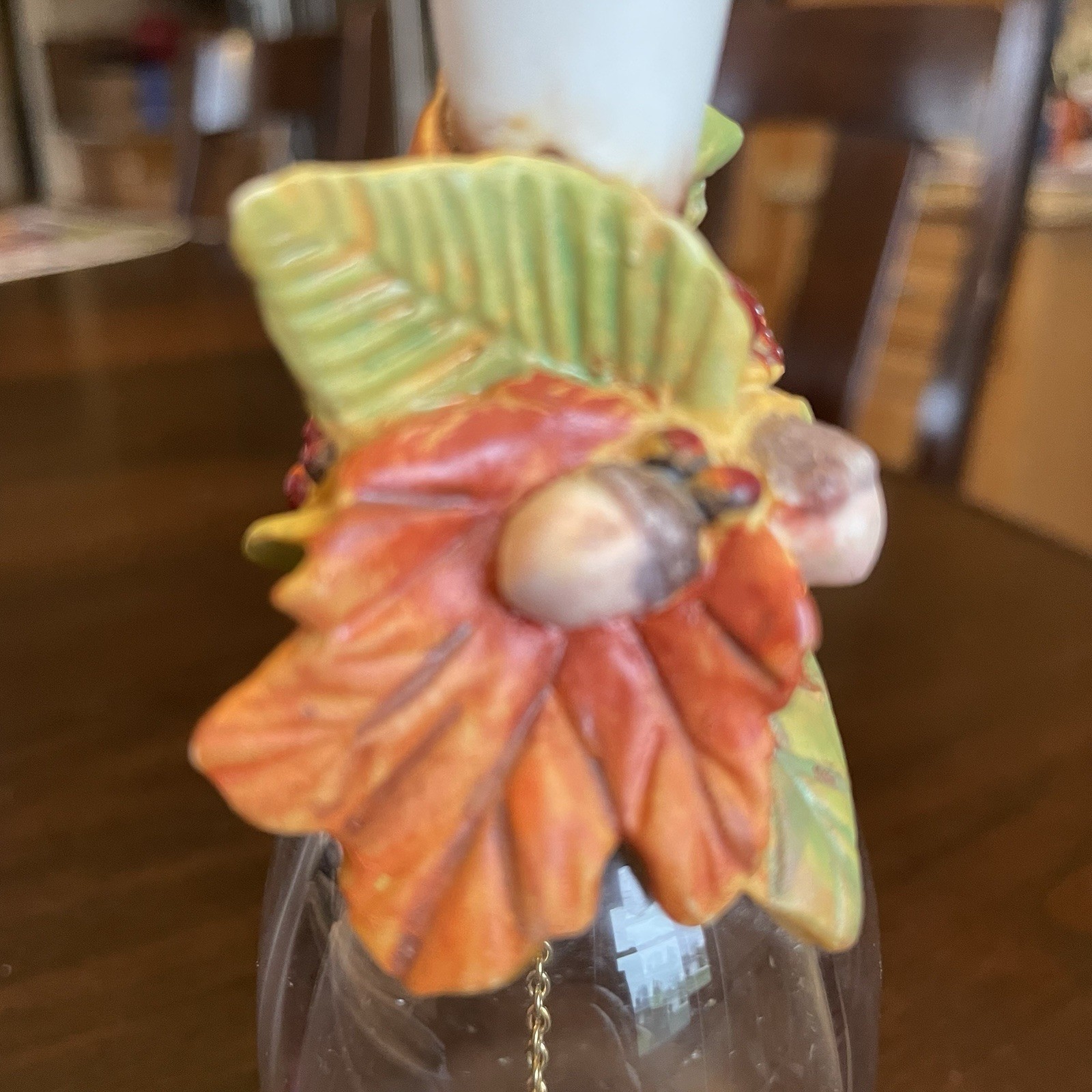 Avon 1988 Autumn Leaf Crystal Bell Over 24% Full Lead Collectible Decor Piece