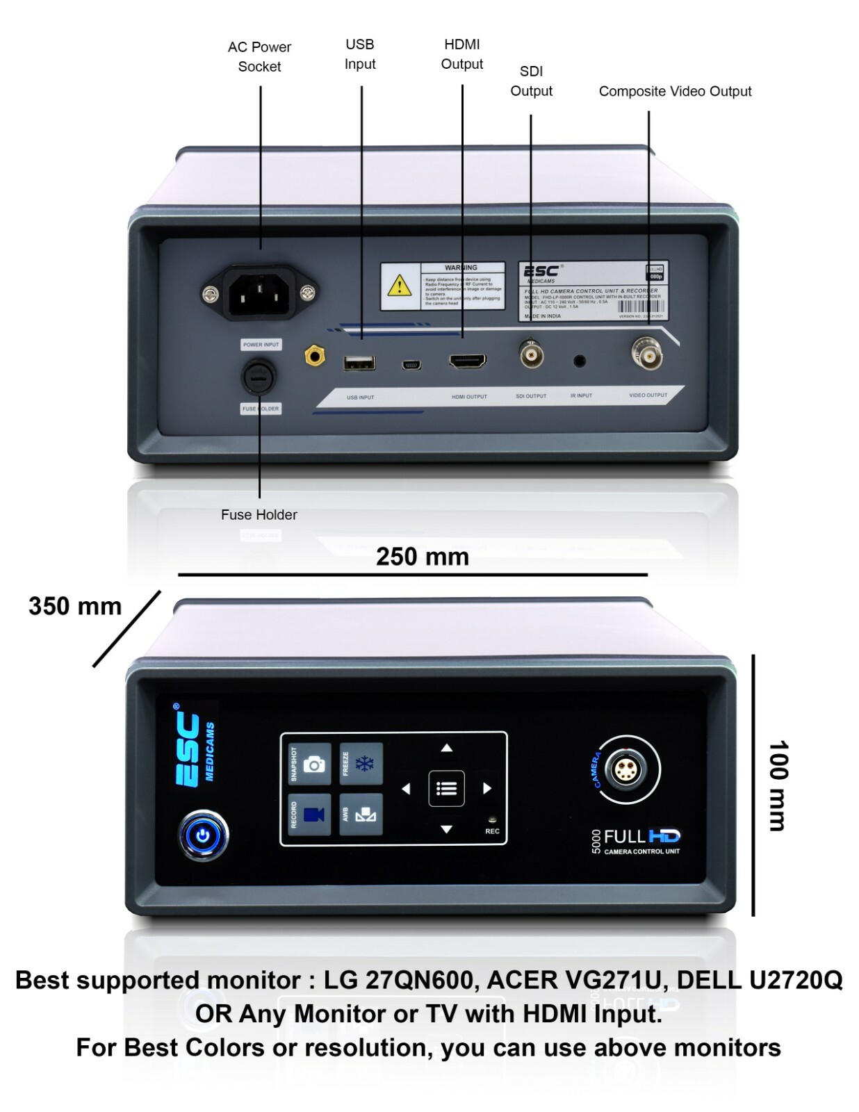 Full HD Endoscopy Laparoscopic Camera for Storz Stryker Medical Rigid Endoscope