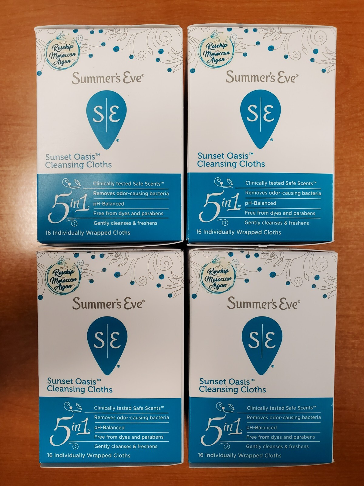 4-16 ct. Boxes: Summer's Eve Sunset Oasis Scent Cleansing Cloths (0191)-R1P6