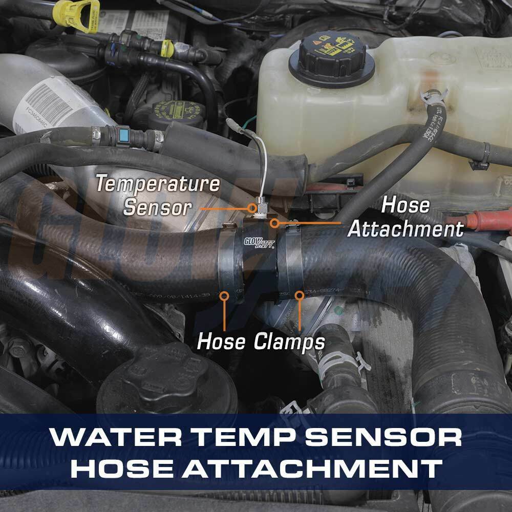 GlowShift 52mm (2-1/16") ID Water Coolant Temperature Sensor Hose Attachment