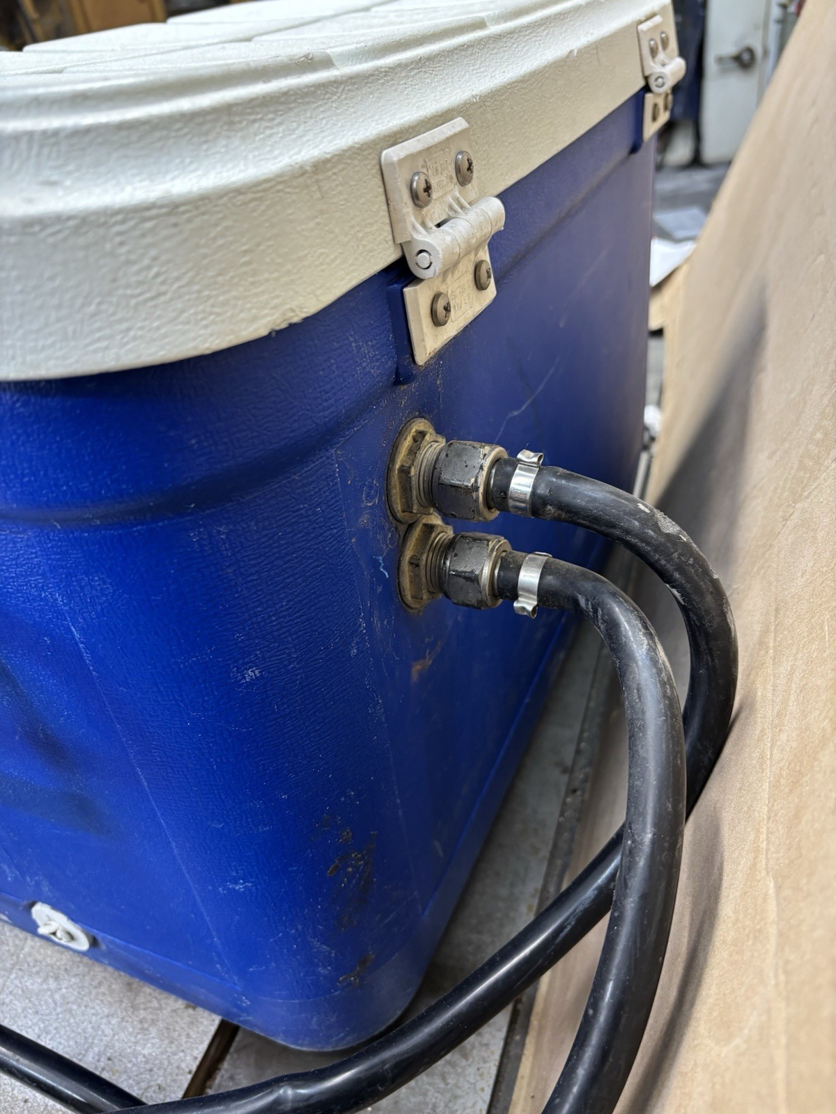 Dual Tap Jockey Box Homebrew Beer Keg Dispensing Cooler Tailgating 48 Qt Cooler