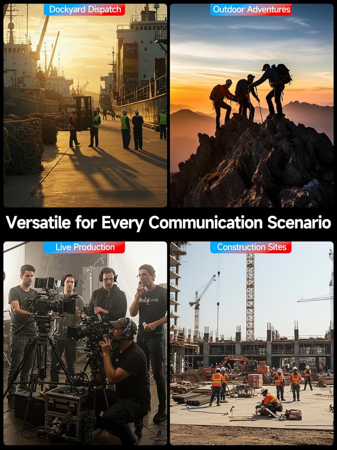 SYNCO XTALK XMAX5 Wireless Intercom Headset System 500m/1640ft Dual Ear 5Pcs/Set