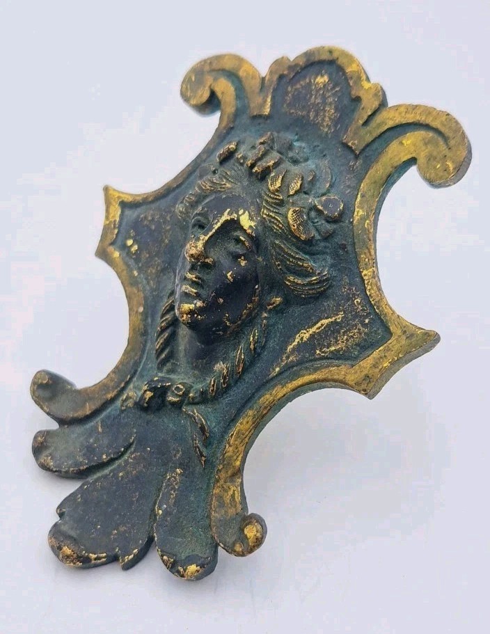 Antique / Vintage Brass Face Furniture Frame Decorative Accents Hardware Decor