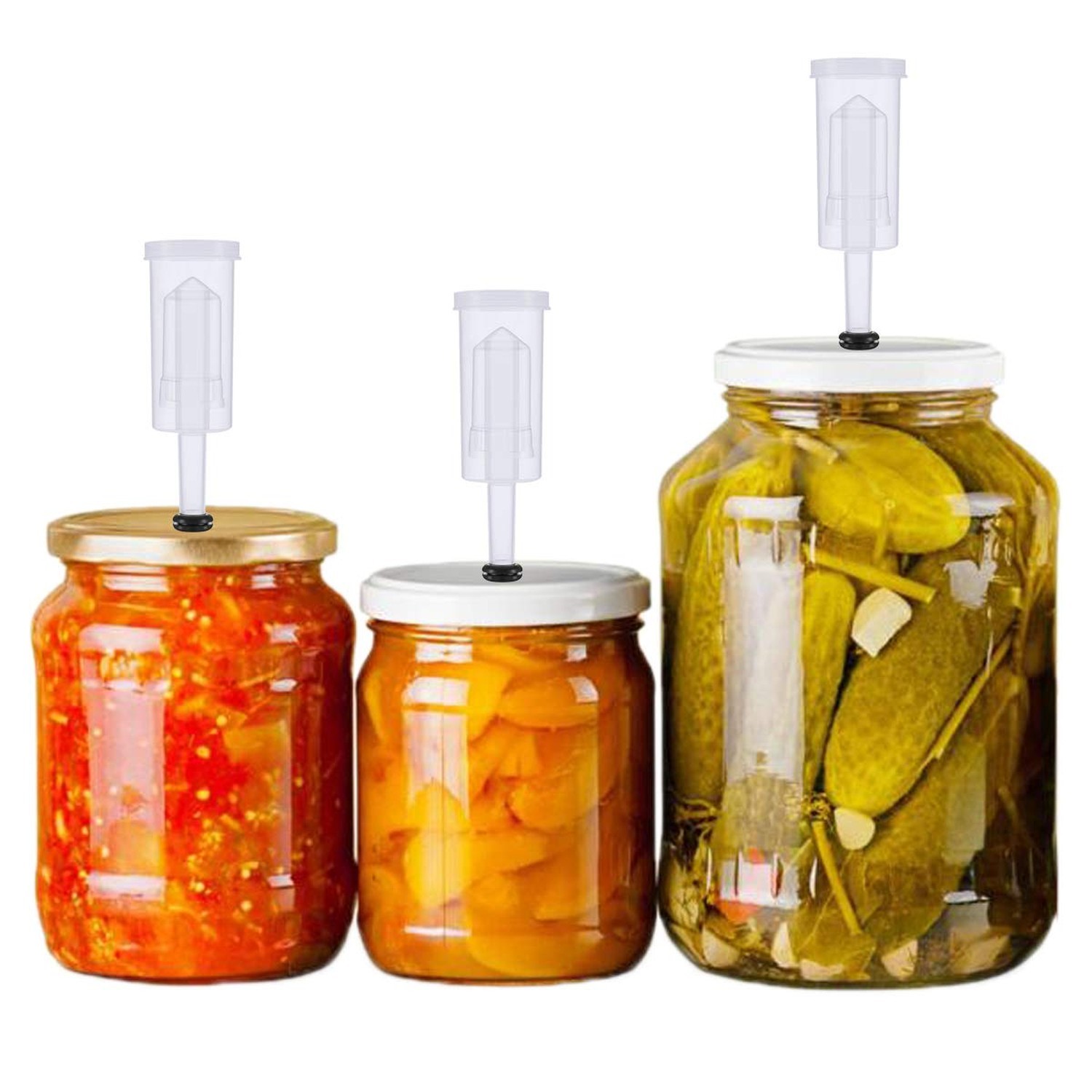 12 Pack 3-Piece Airlocks Set for Fermentation BPA-Free 5/8 inch OD, 3/8 inch ...