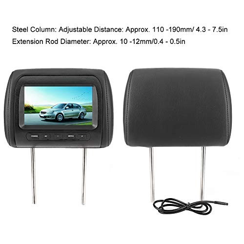2pcs Headrest Monitor 7 Inch-Headrest DVD Player - Dual Portable DVD Player