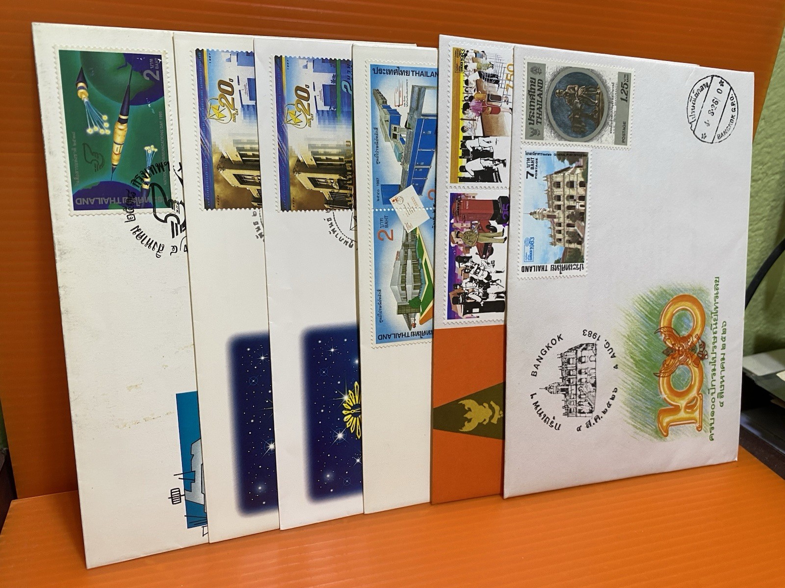 Thailand Siam Group Of 6 FDC Communication Theme Set Nice Free Shipping !!!