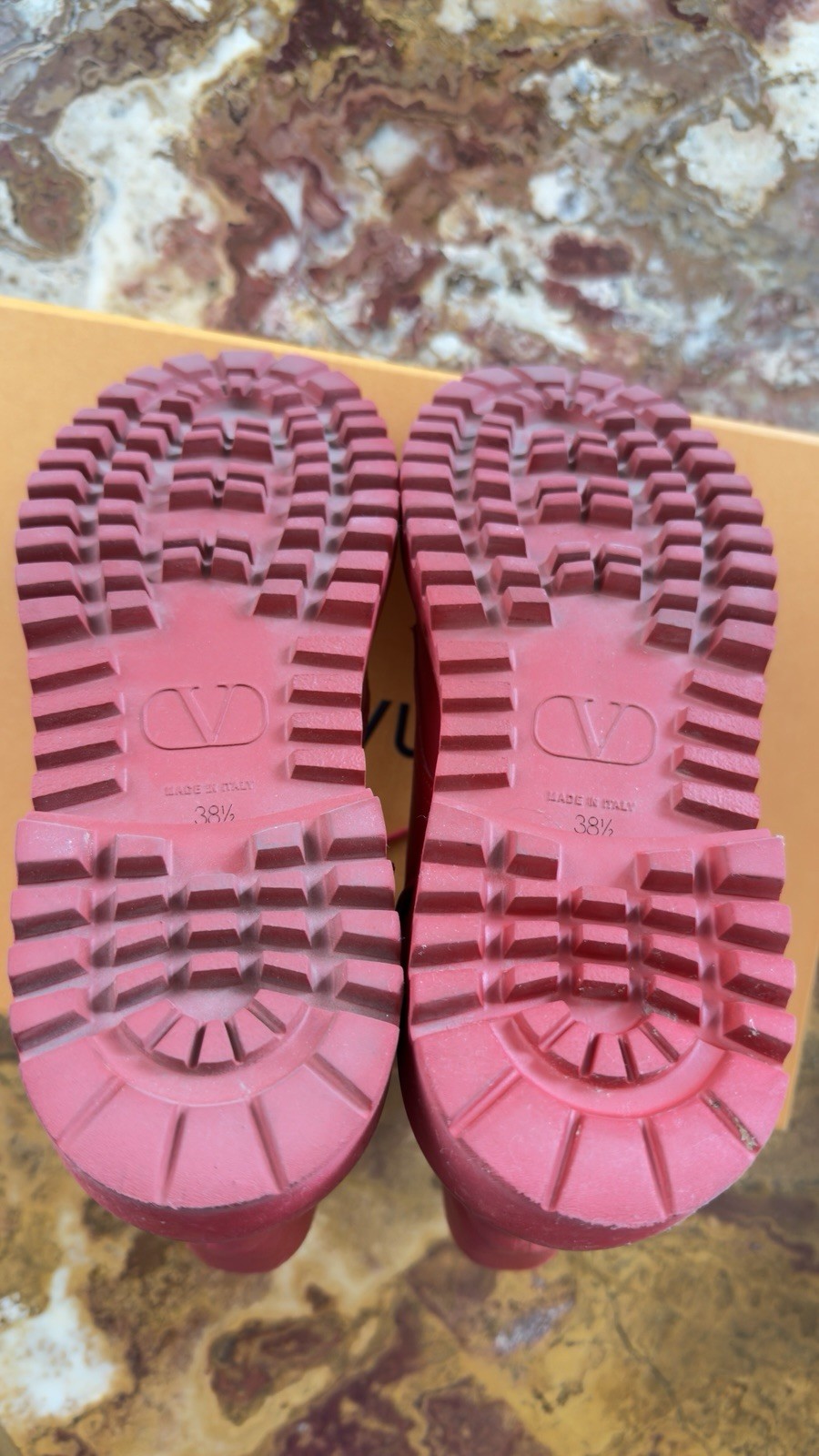 Red Valentino Women's Combat Boots EU 38.5 Pre-Owned Good Condition