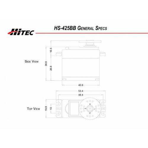 Hitec RCD Inc. 425 Standard Servo HRC 31425S Servos