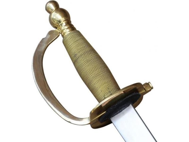 Medieval Warrior 1840 United States Army NCO Sword w/Leather Wrapped scabbard