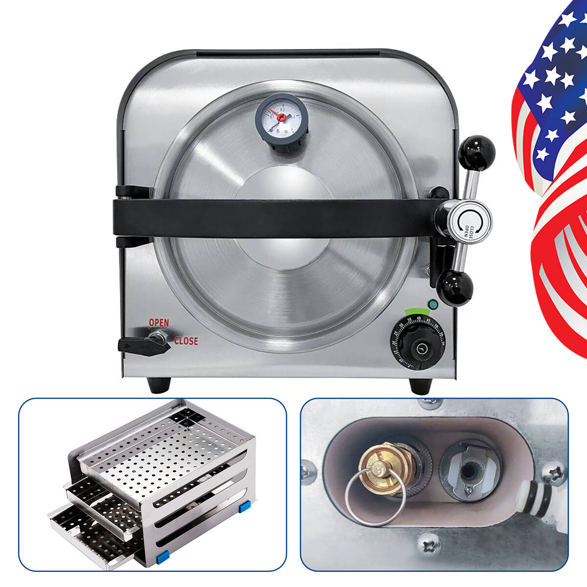 Dental Autoclave Steam Sterilizer Medical Steam Sterilizer / Trolley Mobi Cart