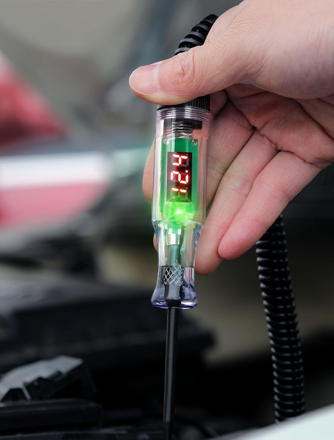 Automotive Test Light with 3-48V LED Digital Display, Automotive Circuit Tester