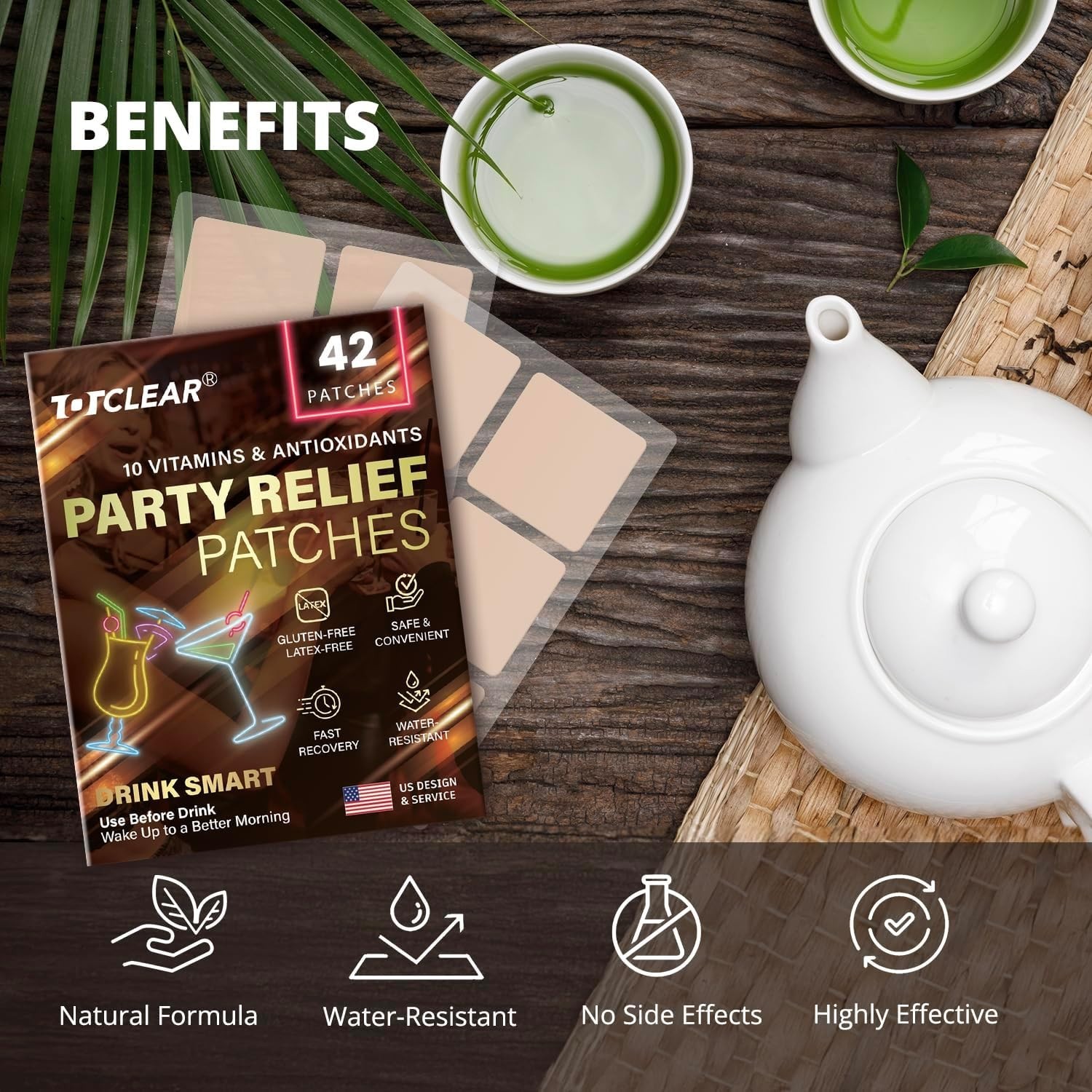 Party Relief Patches - Use Before Drinking - Fast Recovery 42 patches Exp 8/26