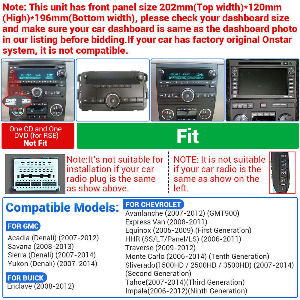 For Chevrolet Silverado 1500 2500 3500 2007-2014 Android 15 Carplay Radio GPS