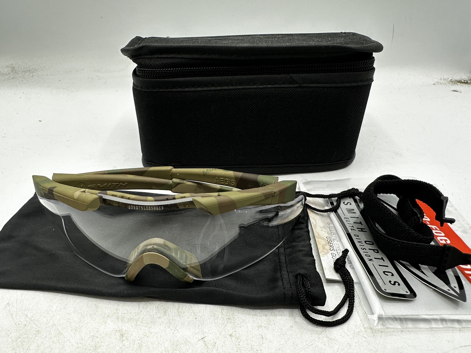 Smith Optics AEGIS  Frame, Clear Lens Shooting Glasses Multicam OCP APEC
