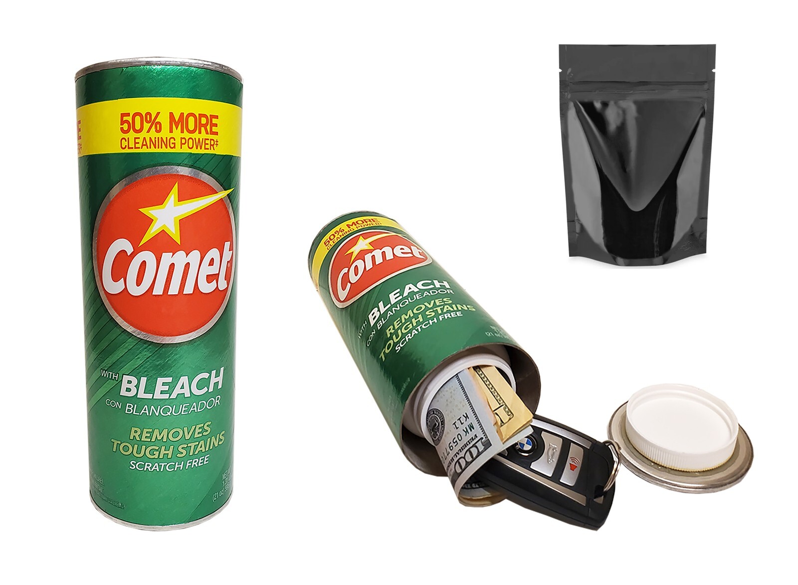 Comet Diversion Safe Stash Can Screw Lock Hidden Compartment For Valuables