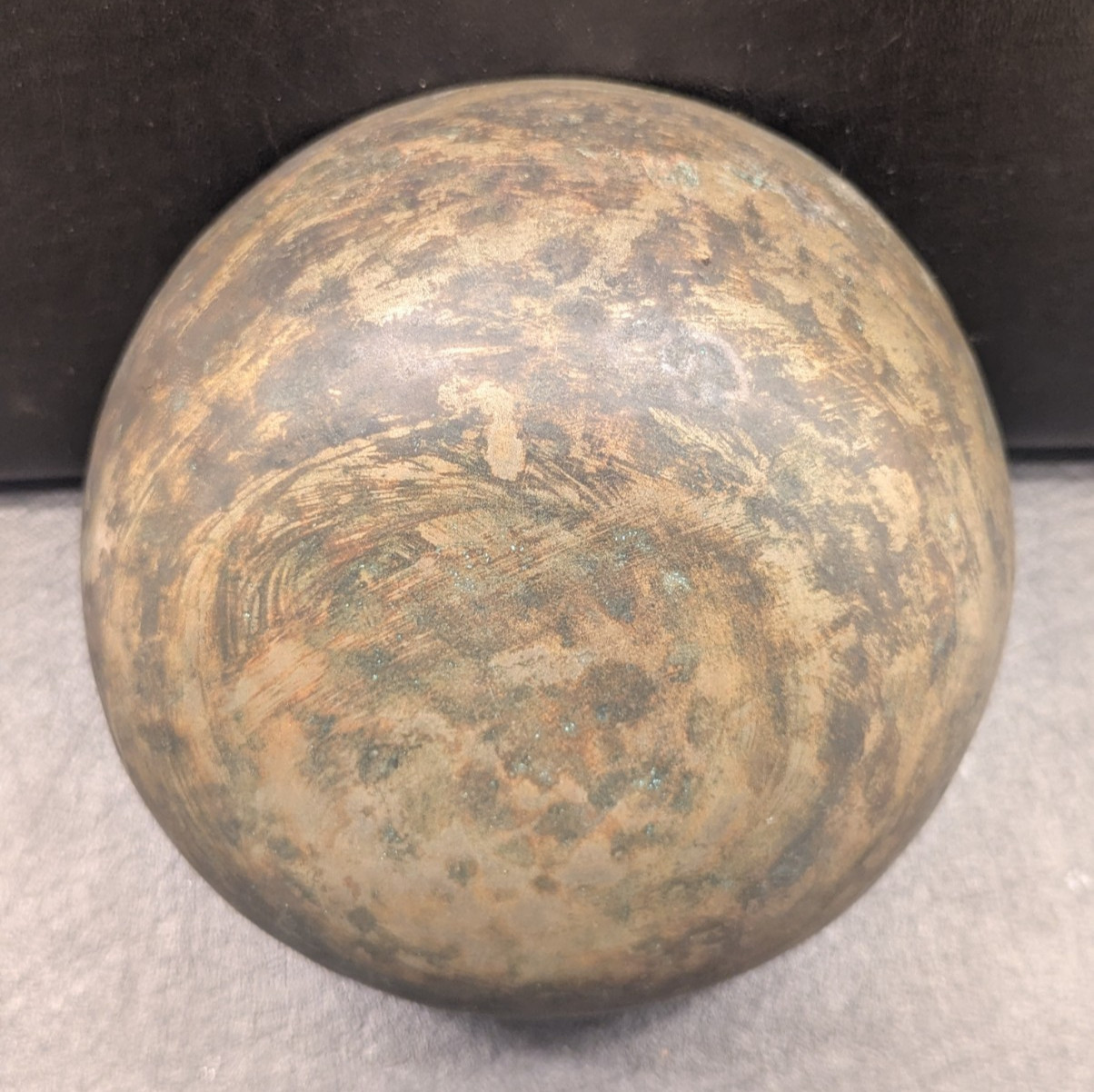 Antique Singing Bowl – Hammered Metal – Beautiful Aged Patina – Nice Sound!