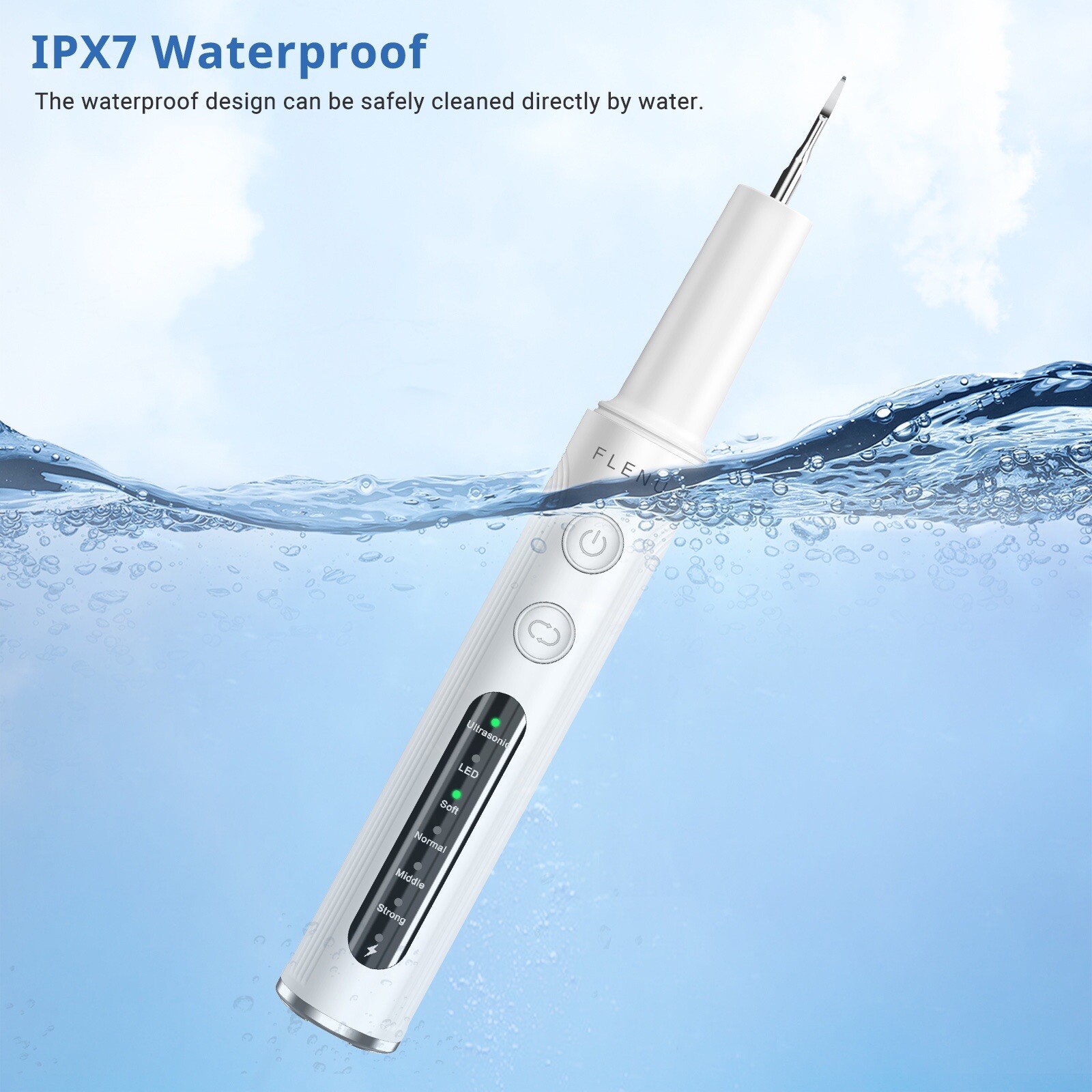 Ultrasonic Tooth Cleaner Tartar Plaque Remover Electric Dental Whiten Kit Scaler