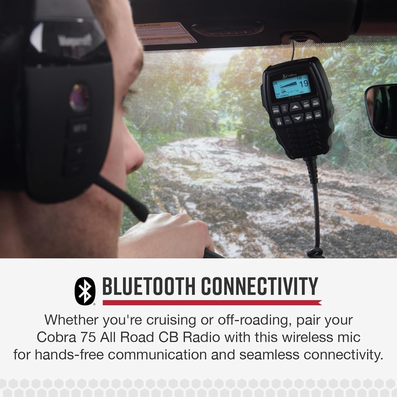 Cobra 75 All Road Wireless CB Radio Dual-Mode AM/FM Bluetooth NOAA IP66 New