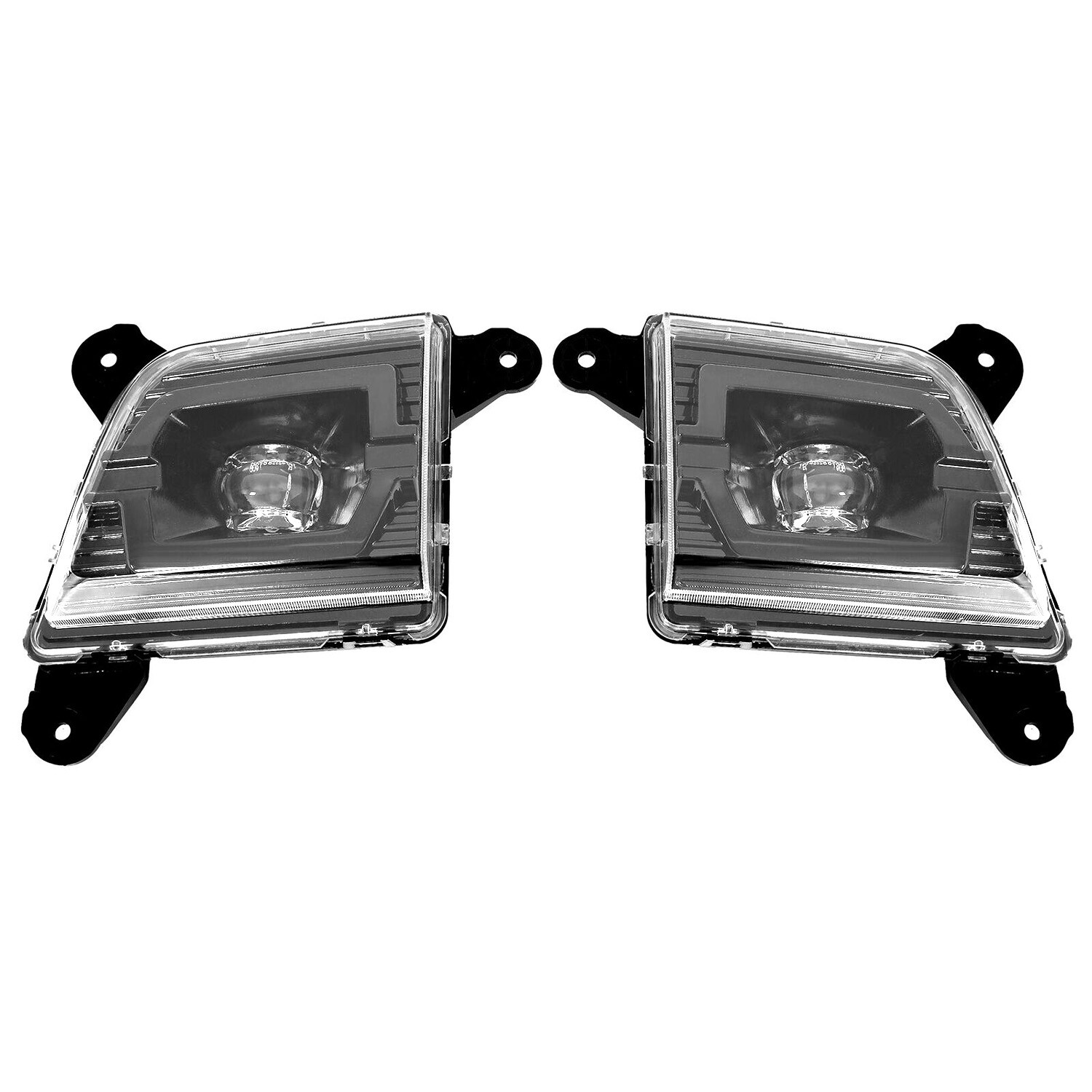 For 2019 2020 2021 2022 Chevy Silverado 1500 LED Daytime Fog Light Lamps Black